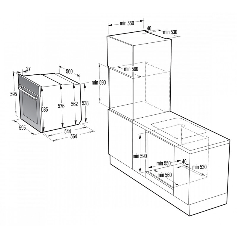 Духова шафа електрична Gorenje BFS6148B