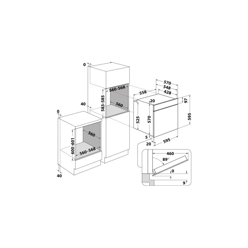 Духова шафа електрична Indesit IO235HB