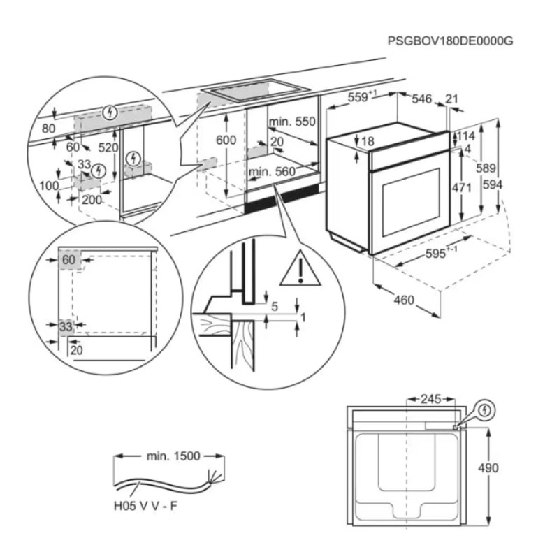Духова шафа електрична AEG NBE7P731AT