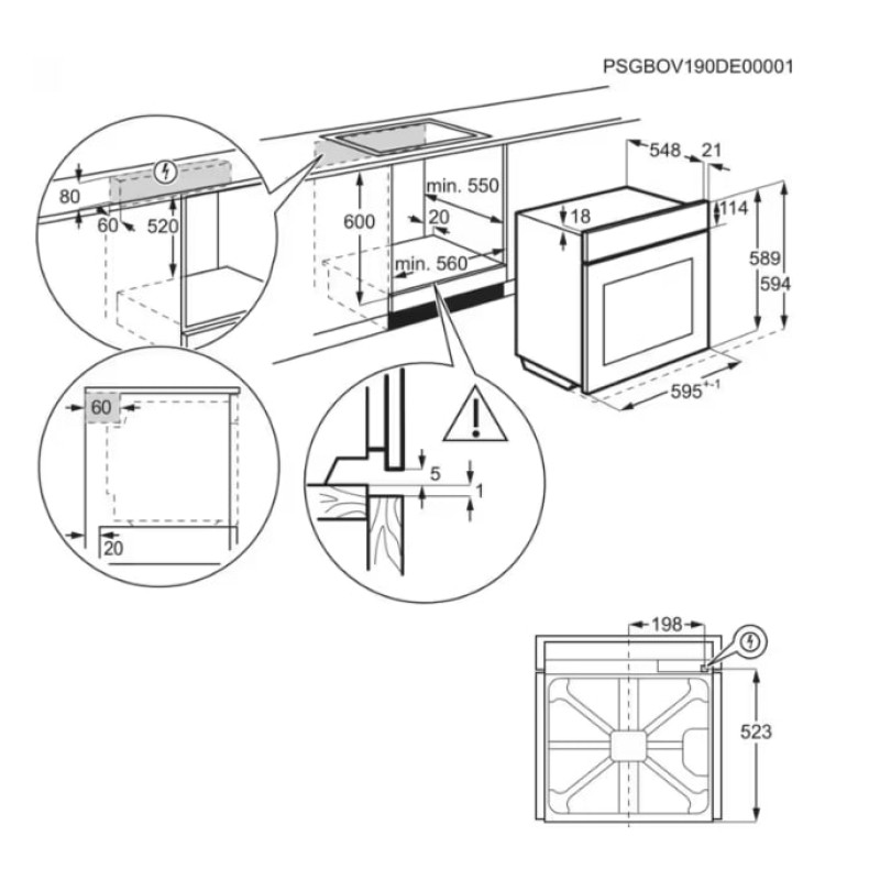 Духова шафа електрична AEG OA5AB21SM