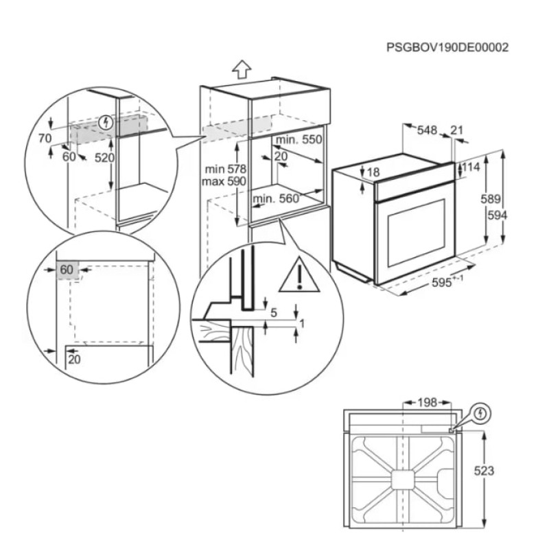 Духова шафа електрична AEG OA5AB21SM