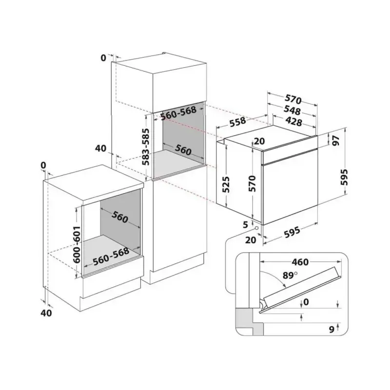 Духовой шкаф электрический Indesit IOK58HSU1X