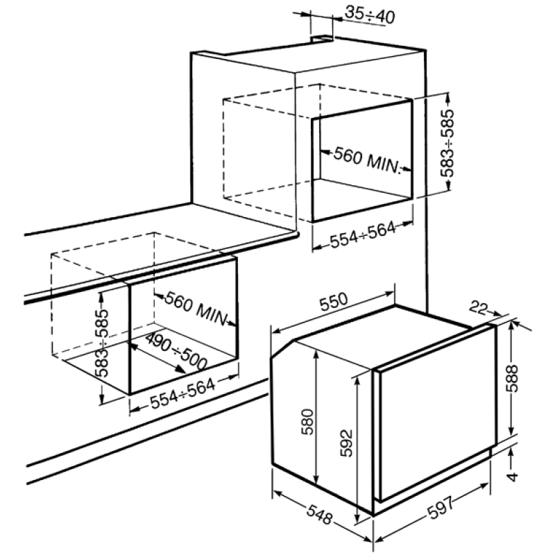 Духова шафа електрична SMEG SFP805PO