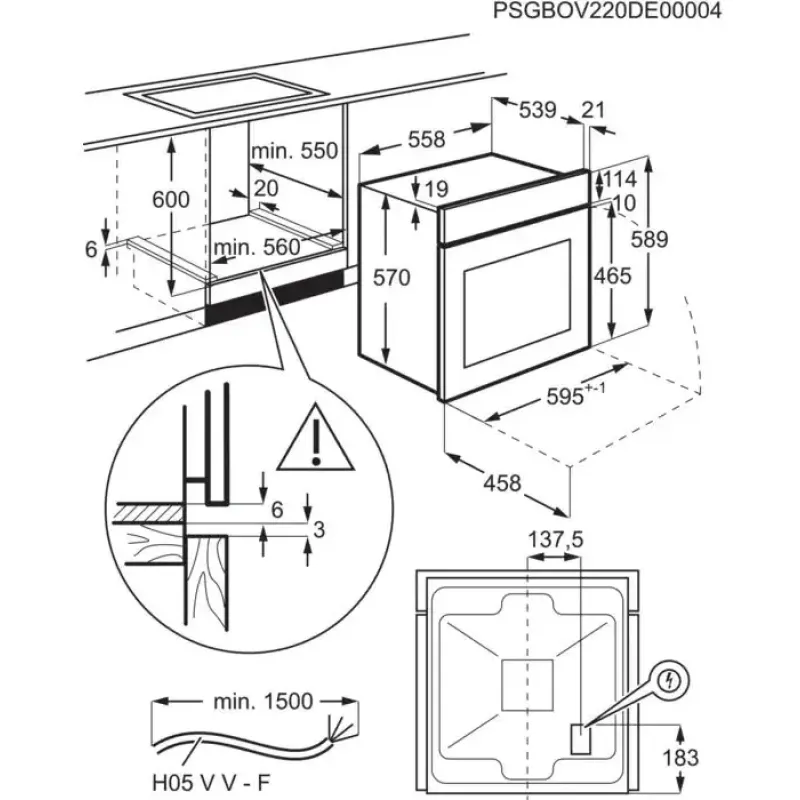 Духовой шкаф электрический Electrolux EOF3H00BX