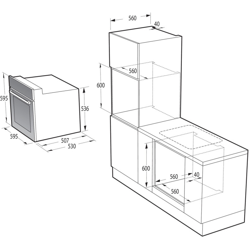 Духова шафа електрична Gorenje BO6635E01B