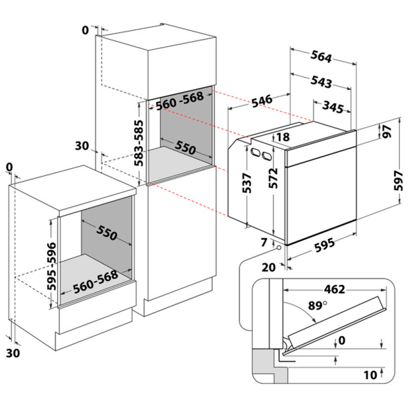 Духова шафа електрична Whirlpool WOI5S8CM1SXA