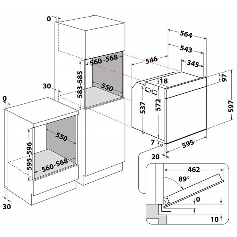 Духова шафа електрична Whirlpool WOI5S8HM1SXA
