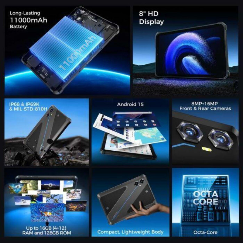 Планшет Oukitel RT3 Plus 4/128GB Black (6941749808516)
