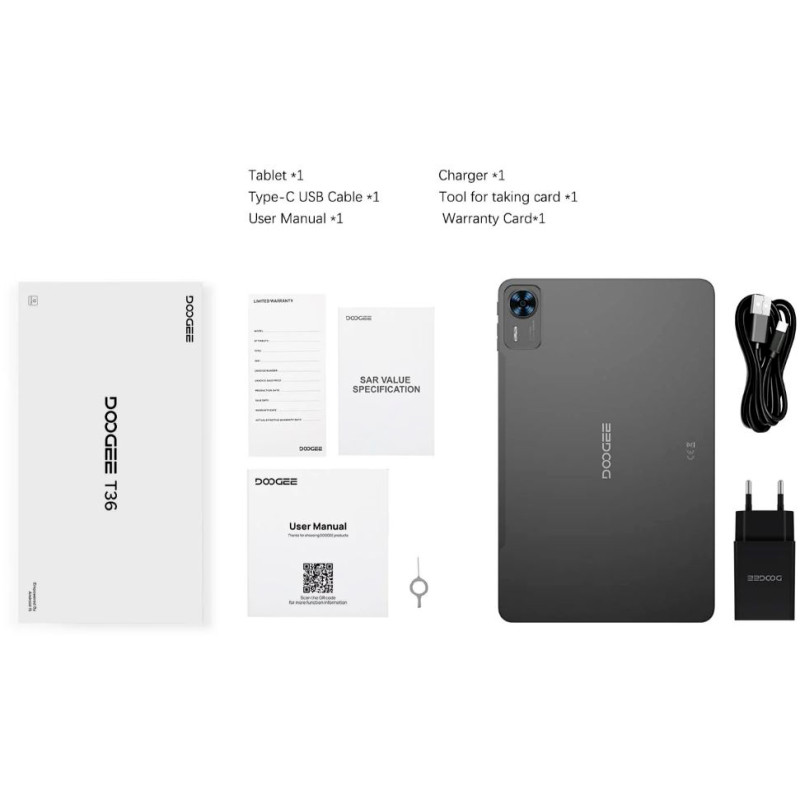 Планшет DOOGEE T36 8/256GB Urban Black (6923740246993)