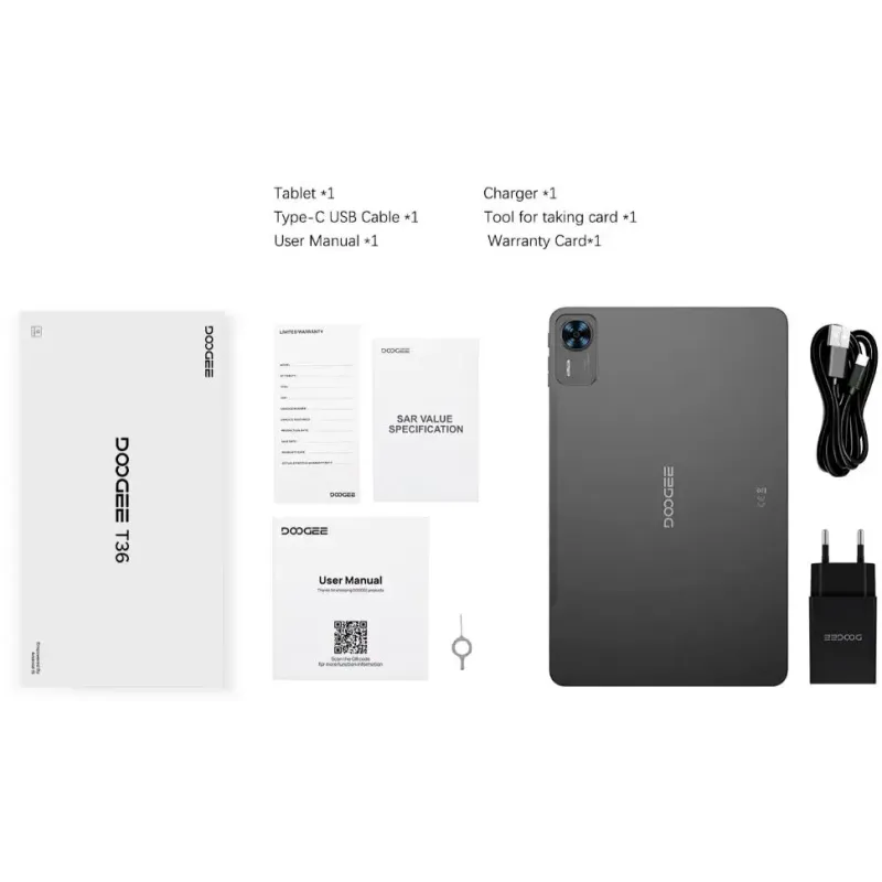 Планшет DOOGEE T36 8/256GB Urban Black (6923740246993)