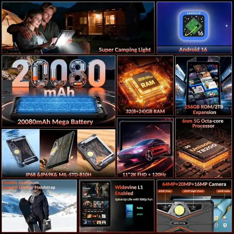 Планшет Orcatab WT1 Pro 6/256GB Orange (ORCATAB_WT1_Pro_OR)