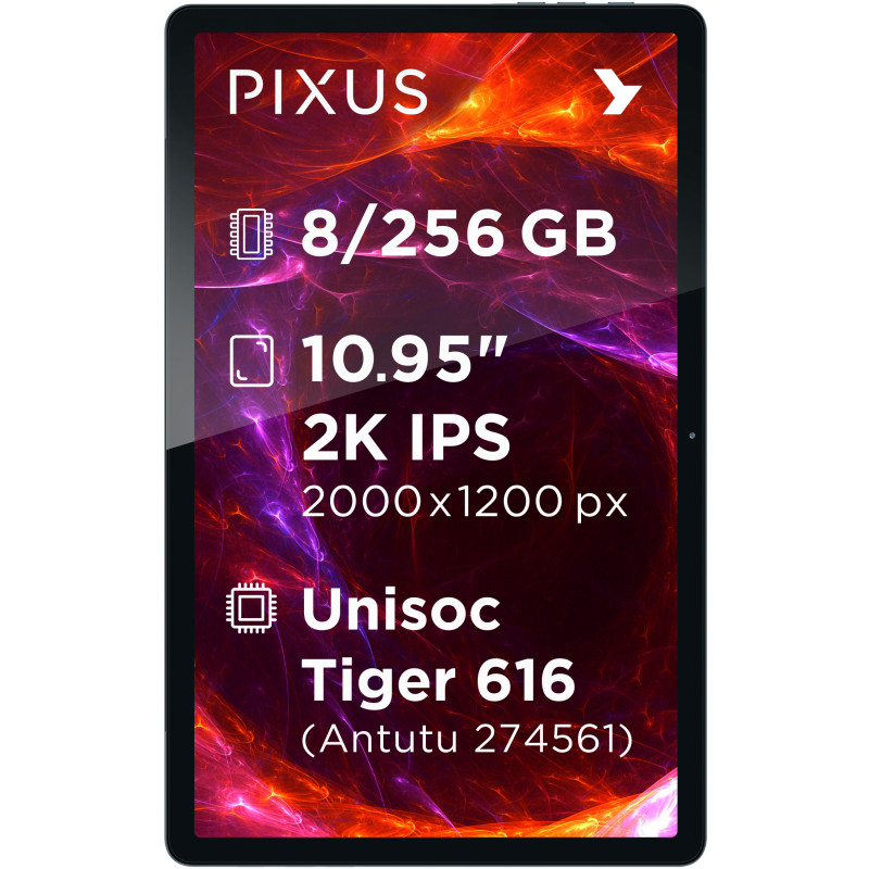 Планшет Pixus Arena 8/256GB LTE Metal Grey (4897058531794)