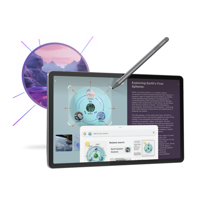 Lenovo Idea Tab 8/128GB 5G Luna Gray + Case&Pen (ZAFM0065UA)