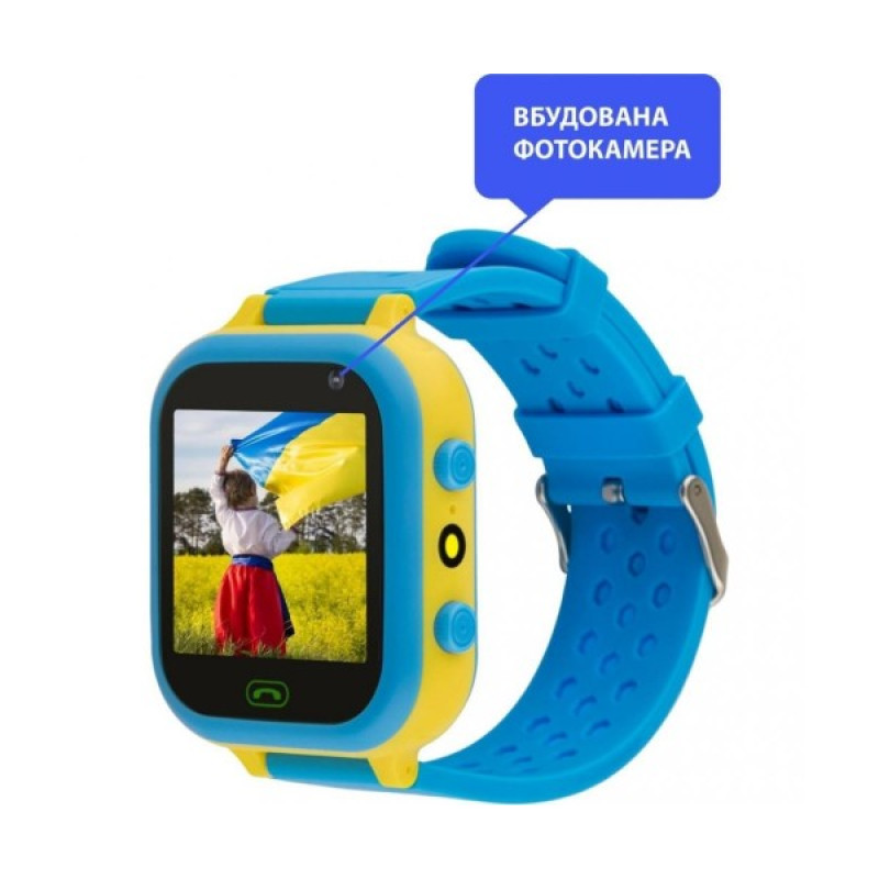 Смарт годинник AmiGo GO009 Camera+LED WIFI Blue-Yellow