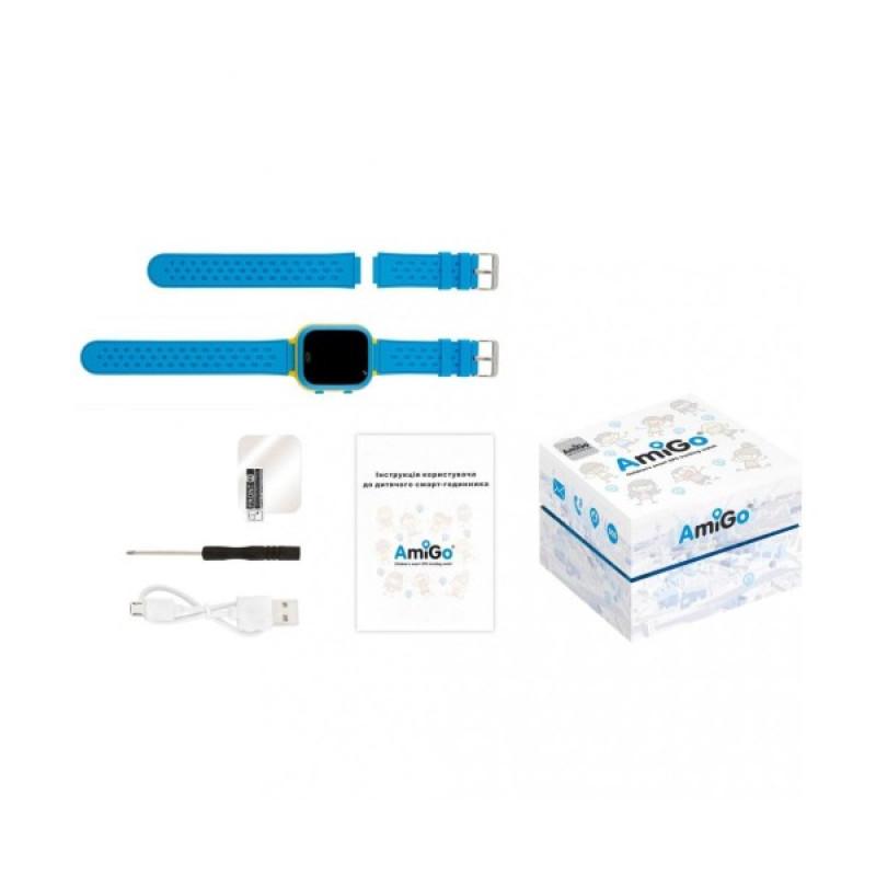 Смарт годинник AmiGo GO009 Camera+LED WIFI Blue-Yellow