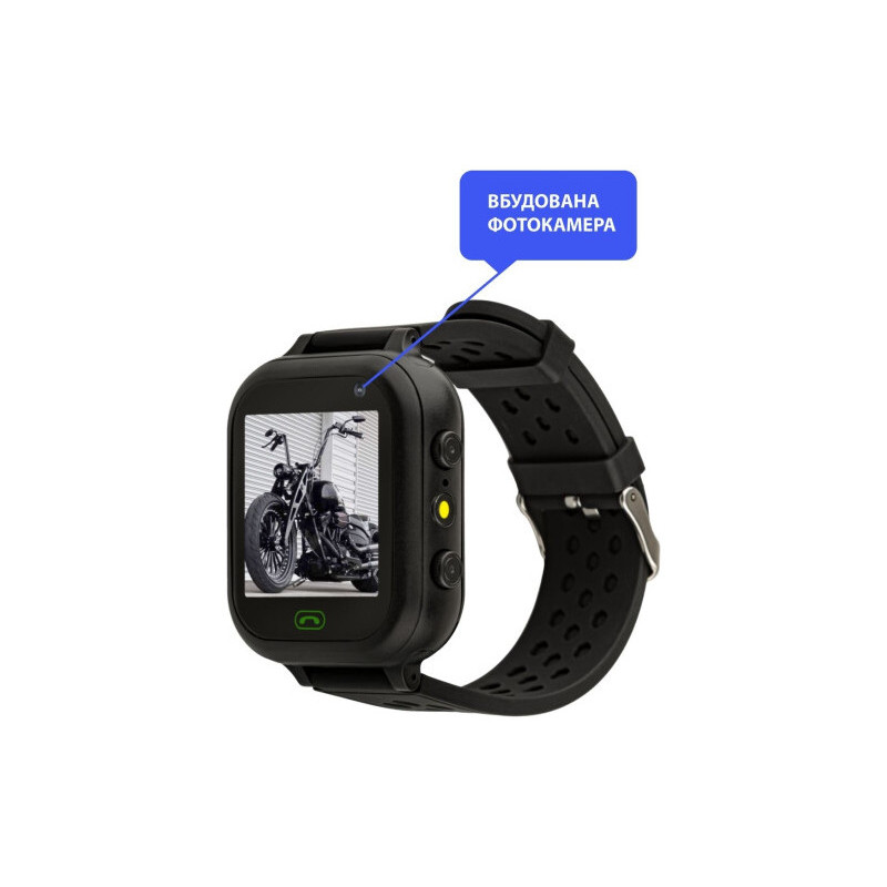 Смарт часы AmiGo GO009 Camera+LED WIFI Black