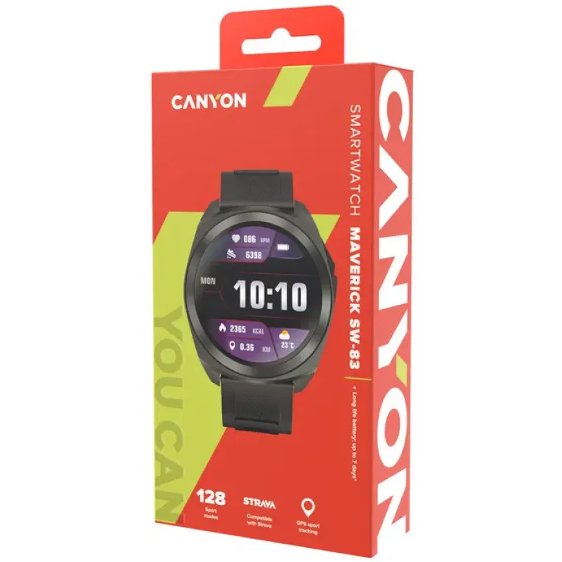 Смарт годинник Canyon Maveric SW-83 Black (CNS-SW83BB)
