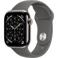 Смарт годинник Apple Watch Series 11 GPS + Cellular 42mm Natural Tit. Case w. Stone Gray Sport Band - S/M (MF8M4RK/A)