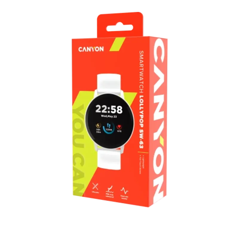 Смарт годинник Canyon Lollypop SW-63 White (CNS-SW63SW)