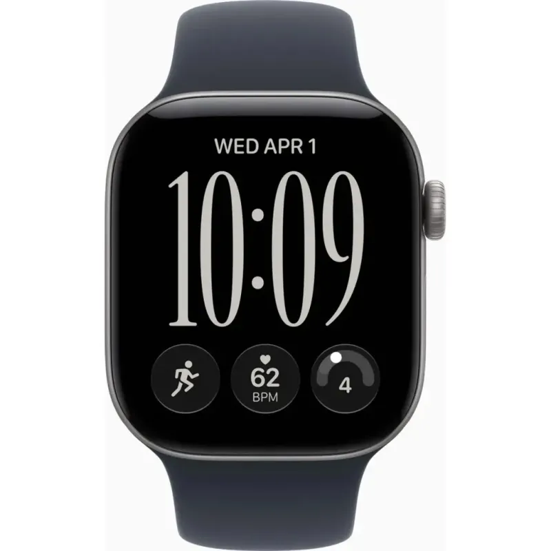 Смарт часы Apple Watch Series 12 GPS 46mm Space Grey Aluminium Case with Navy Blue Sport Band - M/L (MJEJ4RK/A)