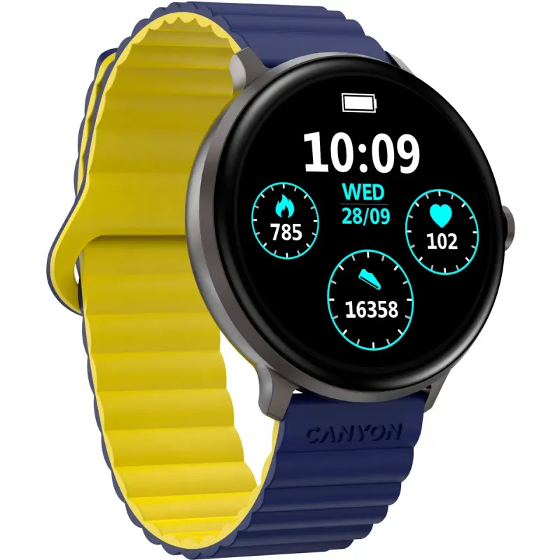 Смарт годинник Canyon SW-69 Jacky Blue/Yellow (CNS-SW69BL)