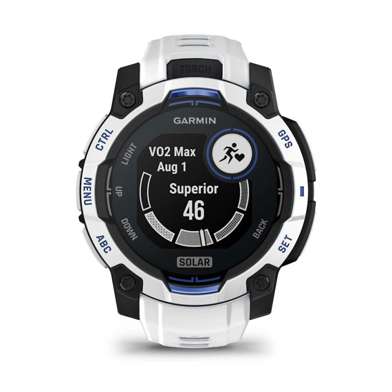 Смарт годинник Garmin Instinct 3 45mm Solar Whitestone with Whitestone Band (010-02934-03/43)