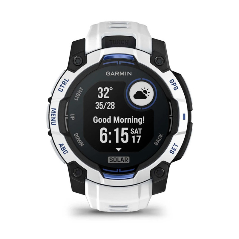 Смарт годинник Garmin Instinct 3 45mm Solar Whitestone with Whitestone Band (010-02934-03/43)