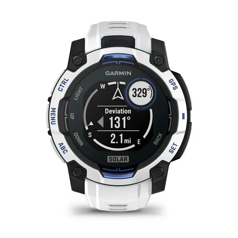 Смарт часы Garmin Instinct 3 45mm Solar Whitestone with Whitestone Band (010-02934-03/43)