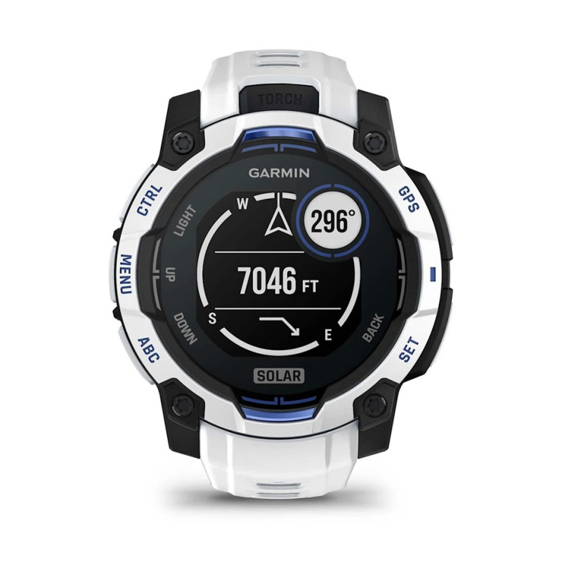 Смарт годинник Garmin Instinct 3 45mm Solar Whitestone with Whitestone Band (010-02934-03/43)