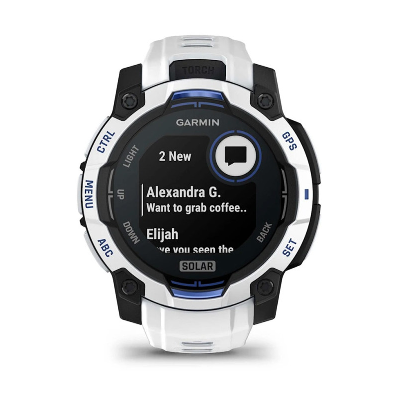 Смарт годинник Garmin Instinct 3 45mm Solar Whitestone with Whitestone Band (010-02934-03/43)