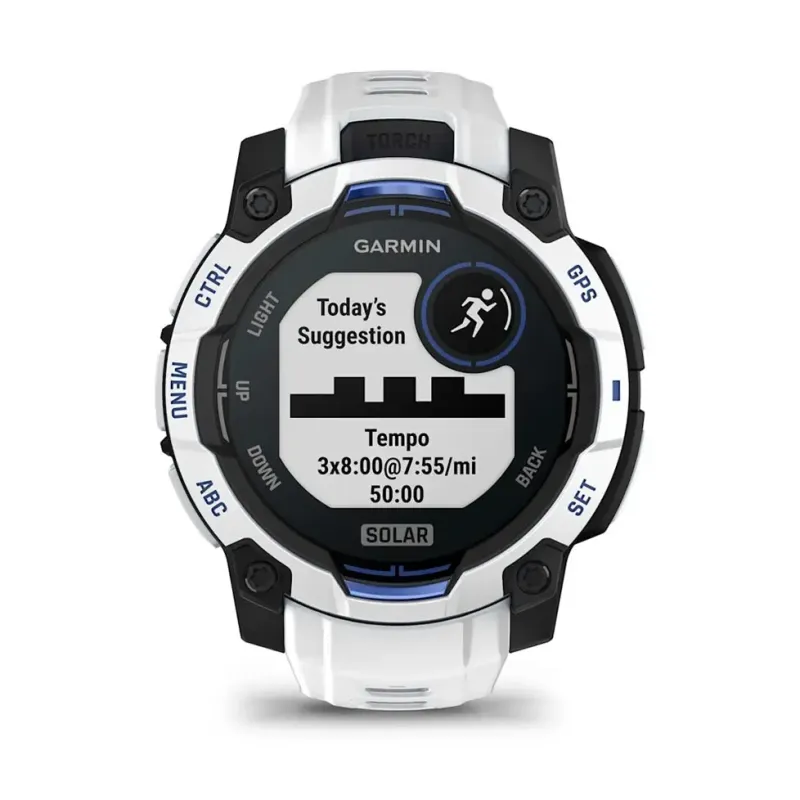 Смарт часы Garmin Instinct 3 45mm Solar Whitestone with Whitestone Band (010-02934-03/43)