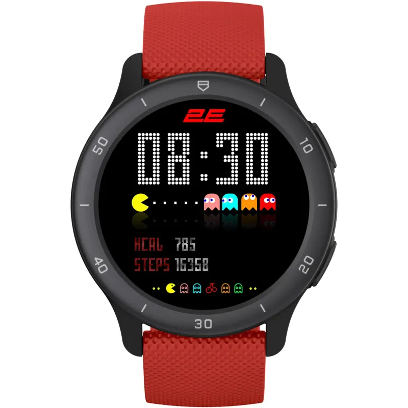 Смарт часы 2E Motion GT2 47mm Black-Red (2E-CWW21BKRD)