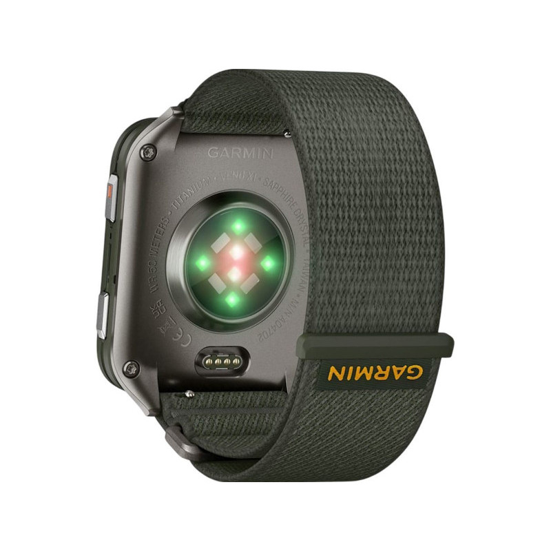Смарт часы Garmin Venu X1 Moss with Titanium Caseback and Moss ComfortFit Nylon Band (010-02980-01/03)
