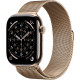 Смарт годинник Apple Watch Series 11 GPS + Cellular 46mm Gold Tit. Case w. Gold Milanese Loop - M/L (MFD84RK/A)