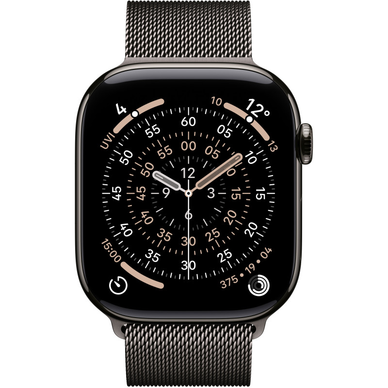 Смарт годинник Apple Watch Series 11 GPS + Cellular 46mm Slate Tit. Case w. Slate Milanese Loop - M/L (MFD44RK/A)