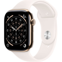 Смарт годинник Apple Watch Series 11 GPS + Cellular 46mm Gold Titanium Case w. Light Blush Sport Band - S/M (MFD54RK/A)