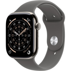 Смарт годинник Apple Watch Series 11 GPS + Cellular 46mm Natural Tit. Case w. Stone Gray Sport Band - M/L (MFCX4RK/A)