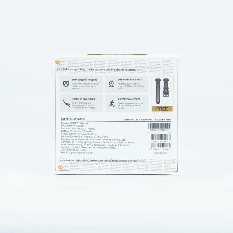 Смарт часы KOSPET TANK M4SE BLACK