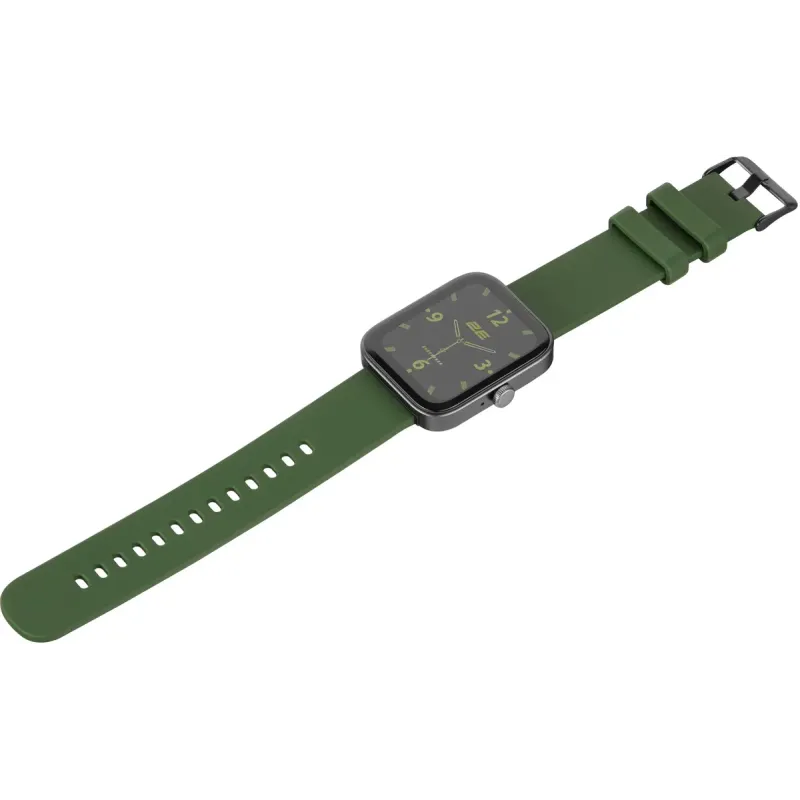 Смарт годинник 2E Alpha SQ Music Edition 46мм Black-Green (2E-CWW40BKGN)