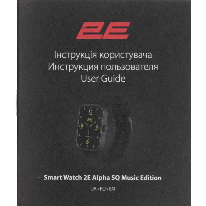 Смарт годинник 2E Alpha SQ Music Edition 46мм Black-Green (2E-CWW40BKGN)