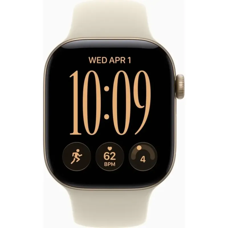 Смарт часы Apple Watch Series 12 GPS 42mm Light Gold Aluminium Case with Sand Sport Band - S/M (MJED4RK/A)