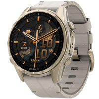 Смарт годинник Garmin Fenix 8 43mm AMOLED Sapphire Soft Gold with Limestone Leather Band (010-02903-40)