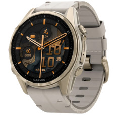Смарт годинник Garmin Fenix 8 43mm AMOLED Sapphire Soft Gold with Limestone Leather Band (010-02903-40)
