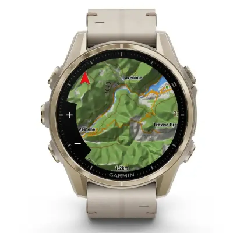 Смарт часы Garmin Fenix 8 43mm AMOLED Sapphire Soft Gold with Limestone Leather Band (010-02903-40)