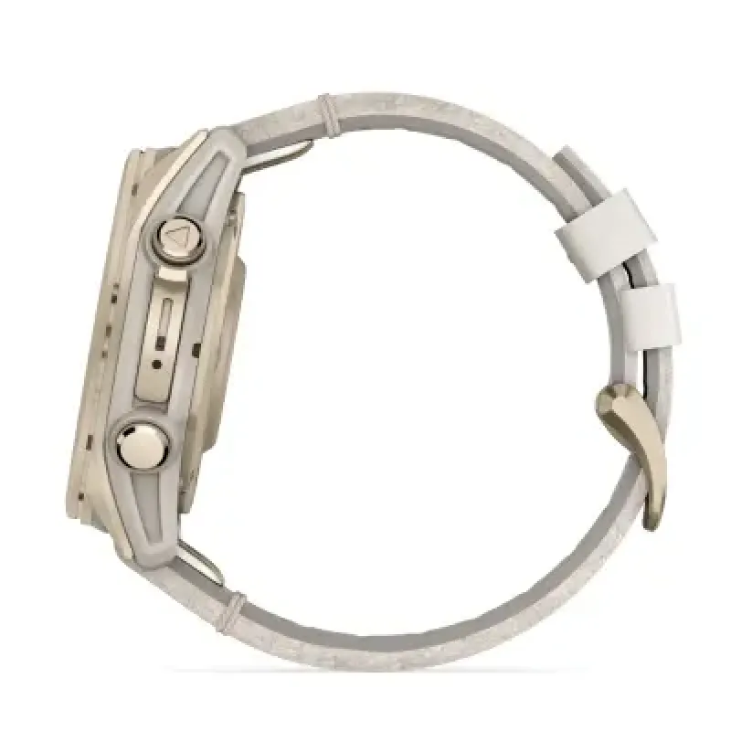 Смарт часы Garmin Fenix 8 43mm AMOLED Sapphire Soft Gold with Limestone Leather Band (010-02903-40)