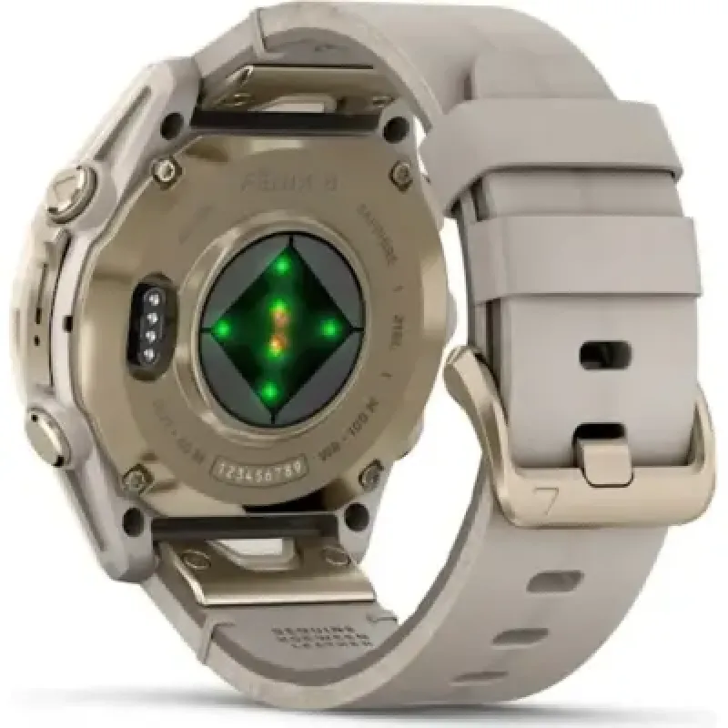 Смарт часы Garmin Fenix 8 43mm AMOLED Sapphire Soft Gold with Limestone Leather Band (010-02903-40)