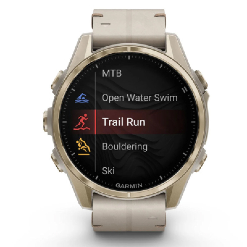 Смарт годинник Garmin Fenix 8 43mm AMOLED Sapphire Soft Gold with Limestone Leather Band (010-02903-40)