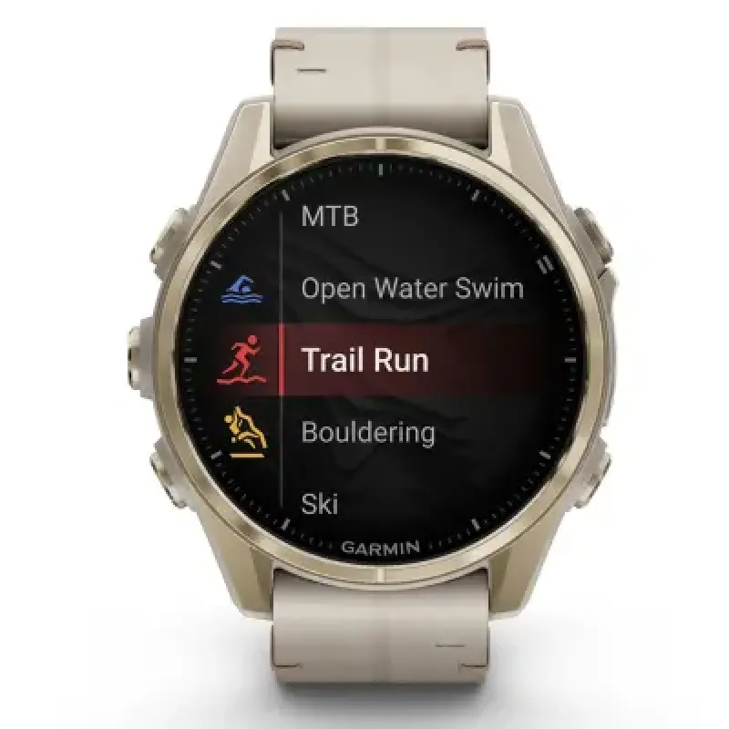 Смарт часы Garmin Fenix 8 43mm AMOLED Sapphire Soft Gold with Limestone Leather Band (010-02903-40)