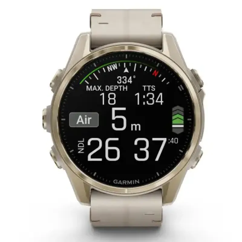 Смарт часы Garmin Fenix 8 43mm AMOLED Sapphire Soft Gold with Limestone Leather Band (010-02903-40)