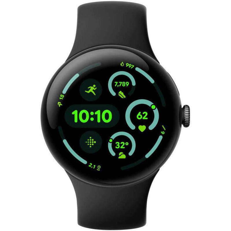Смарт годинник Google Pixel Watch 3 Wi-Fi LTE 45mm Matte Black/Obsidian Band JP 840353906945